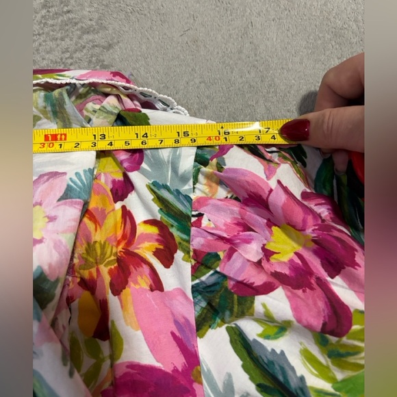 Farm Rio Off-White Painted Flowers Romper - Picture 8 of 11